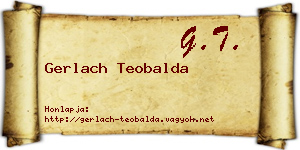 Gerlach Teobalda névjegykártya