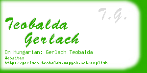 teobalda gerlach business card